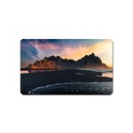 Beach Volcano Ocean Sunset Sunrise Iceland Magnet (Name Card) Front