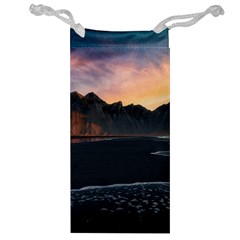 Beach Volcano Ocean Sunset Sunrise Iceland Jewelry Bag by danenraven