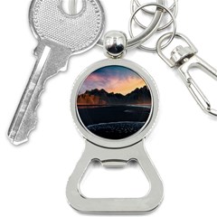 Beach Volcano Ocean Sunset Sunrise Iceland Bottle Opener Key Chain by danenraven