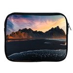 Beach Volcano Ocean Sunset Sunrise Iceland Apple iPad 2/3/4 Zipper Cases Front