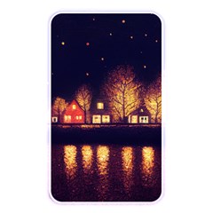 Night Houses River Bokeh Leaves Fall Autumn Memory Card Reader (rectangular) by danenraven