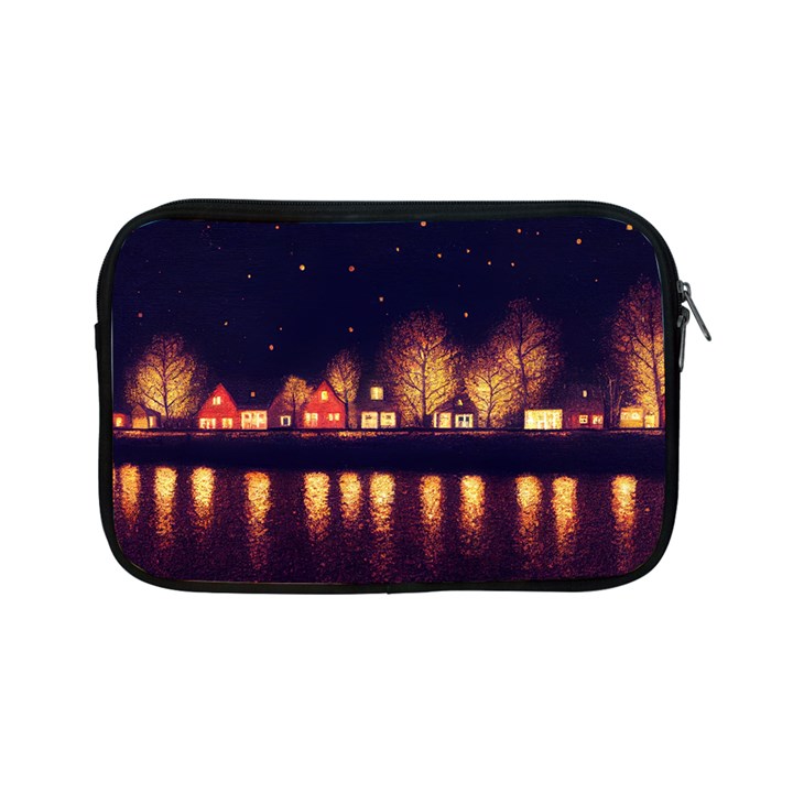 Night Houses River Bokeh Leaves Fall Autumn Apple iPad Mini Zipper Cases