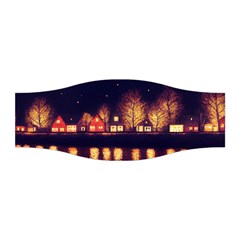 Night Houses River Bokeh Leaves Fall Autumn Stretchable Headband by danenraven