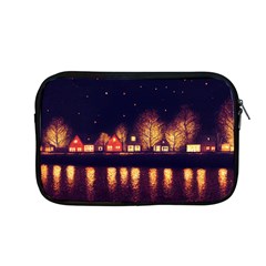 Night Houses River Bokeh Leaves Fall Autumn Apple Macbook Pro 13  Zipper Case by danenraven