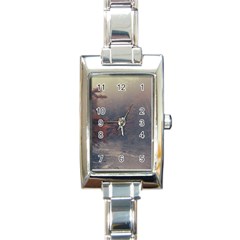 Morning River Forest Autumn Misty Morning Stream Rectangle Italian Charm Watch by danenraven