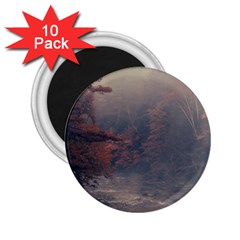 Morning River Forest Autumn Misty Morning Stream 2 25  Magnets (10 Pack)  by danenraven