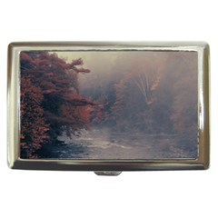 Morning River Forest Autumn Misty Morning Stream Cigarette Money Case by danenraven