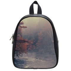 Morning River Forest Autumn Misty Morning Stream School Bag (small) by danenraven