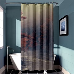 Morning River Forest Autumn Misty Morning Stream Shower Curtain 36  X 72  (stall)  by danenraven