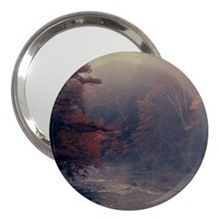 Morning River Forest Autumn Misty Morning Stream 3  Handbag Mirrors by danenraven