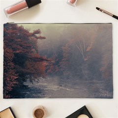 Morning River Forest Autumn Misty Morning Stream Cosmetic Bag (xxl) by danenraven