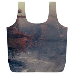 Morning River Forest Autumn Misty Morning Stream Full Print Recycle Bag (xl) by danenraven