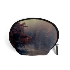 Morning River Forest Autumn Misty Morning Stream Accessory Pouch (small) by danenraven