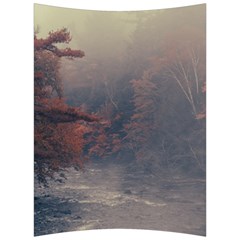 Morning River Forest Autumn Misty Morning Stream Back Support Cushion by danenraven