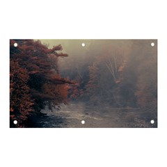 Morning River Forest Autumn Misty Morning Stream Banner And Sign 5  X 3 