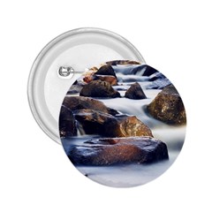 River Nature Stream Brook Water Rocks Landscape 2 25  Buttons by danenraven