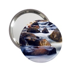 River Nature Stream Brook Water Rocks Landscape 2 25  Handbag Mirrors by danenraven