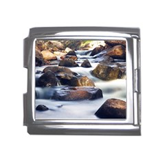 River Nature Stream Brook Water Rocks Landscape Mega Link Italian Charm (18mm) by danenraven