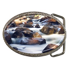 River Nature Stream Brook Water Rocks Landscape Belt Buckles by danenraven