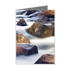 River Nature Stream Brook Water Rocks Landscape Mini Greeting Card by danenraven