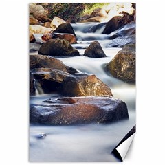 River Nature Stream Brook Water Rocks Landscape Canvas 24  X 36  by danenraven