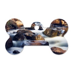 River Nature Stream Brook Water Rocks Landscape Dog Tag Bone (one Side) by danenraven