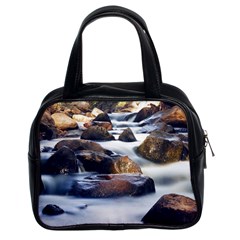 River Nature Stream Brook Water Rocks Landscape Classic Handbag (two Sides) by danenraven