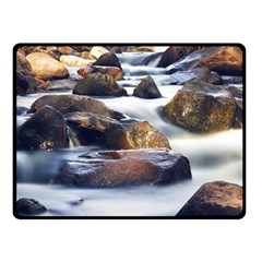 River Nature Stream Brook Water Rocks Landscape Fleece Blanket (small) by danenraven