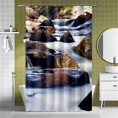 River Nature Stream Brook Water Rocks Landscape Shower Curtain 48  X 72  (small)  by danenraven