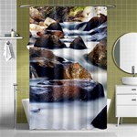 River Nature Stream Brook Water Rocks Landscape Shower Curtain 48  x 72  (Small)  Curtain(48  X 72 ) - 42.18 x64.8  Curtain(48  X 72 )