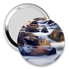 River Nature Stream Brook Water Rocks Landscape 3  Handbag Mirrors by danenraven