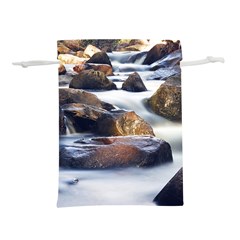 River Nature Stream Brook Water Rocks Landscape Lightweight Drawstring Pouch (l) by danenraven