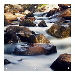 River Nature Stream Brook Water Rocks Landscape Banner And Sign 3  X 3  by danenraven