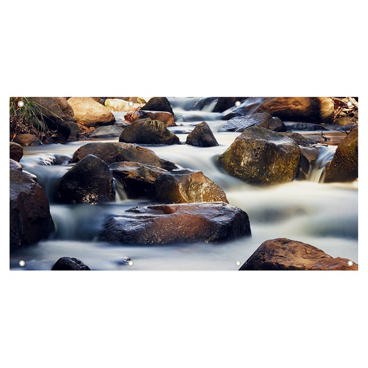 River Nature Stream Brook Water Rocks Landscape Banner and Sign 8  x 4 