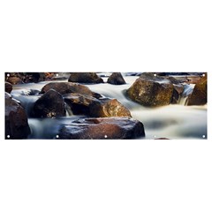 River Nature Stream Brook Water Rocks Landscape Banner And Sign 12  X 4 