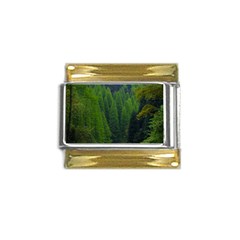 Forest Scenery Nature Trees Woods Gold Trim Italian Charm (9mm) by danenraven