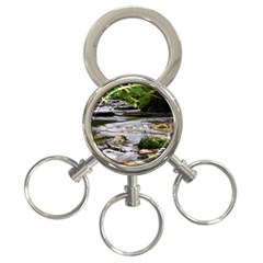 Bach Water Landscape Nature Forest Summer Sun 3-ring Key Chain by danenraven