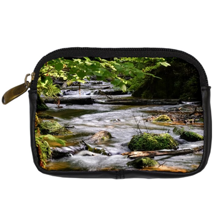 Bach Water Landscape Nature Forest Summer Sun Digital Camera Leather Case