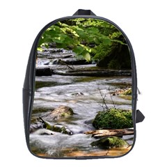 Bach Water Landscape Nature Forest Summer Sun School Bag (large) by danenraven