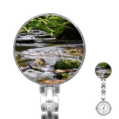 Bach Water Landscape Nature Forest Summer Sun Stainless Steel Nurses Watch by danenraven