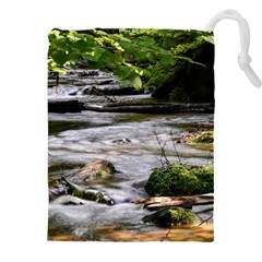 Bach Water Landscape Nature Forest Summer Sun Drawstring Pouch (5xl) by danenraven