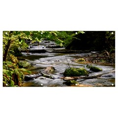 Bach Water Landscape Nature Forest Summer Sun Banner And Sign 8  X 4 