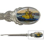 Tugboat Sailing At River, Montevideo, Uruguay Letter Opener Front