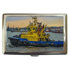 Tugboat Sailing At River, Montevideo, Uruguay Cigarette Money Case