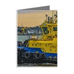 Tugboat Sailing At River, Montevideo, Uruguay Mini Greeting Cards (Pkg of 8) Right