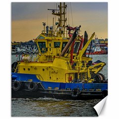 Tugboat Sailing At River, Montevideo, Uruguay Canvas 8  X 10 