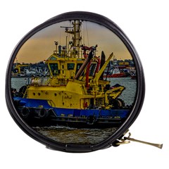 Tugboat Sailing At River, Montevideo, Uruguay Mini Makeup Bag