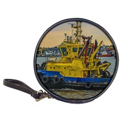 Tugboat Sailing At River, Montevideo, Uruguay Classic 20-cd Wallets