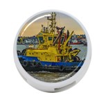 Tugboat Sailing At River, Montevideo, Uruguay 4-Port USB Hub (Two Sides) Front