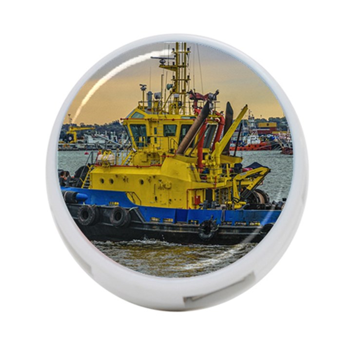 Tugboat Sailing At River, Montevideo, Uruguay 4-Port USB Hub (Two Sides)